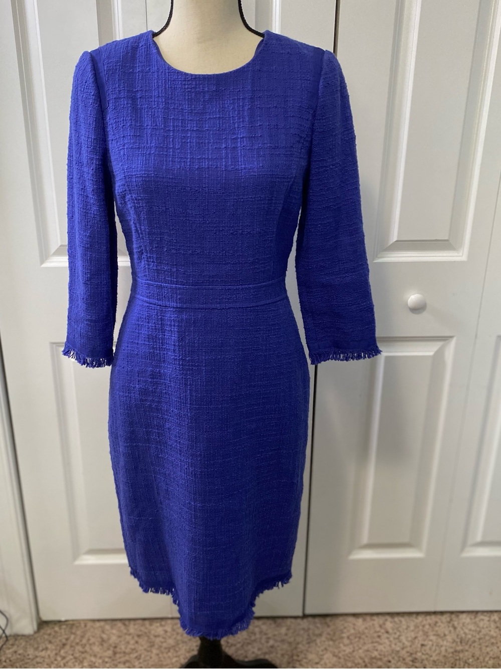 J. Crew 3/4 Sleeve Tweed Sheath Dress